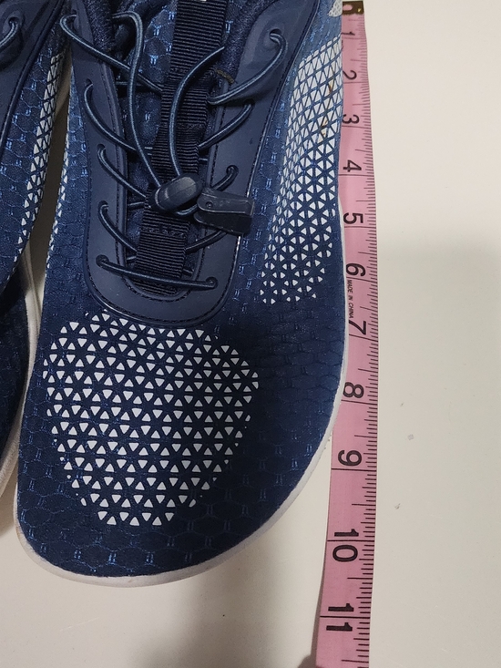 HF Cloud Men's Blue White Geometric Mesh Low Top Lace Up Athletic Sneakers - Picture 8 of 8